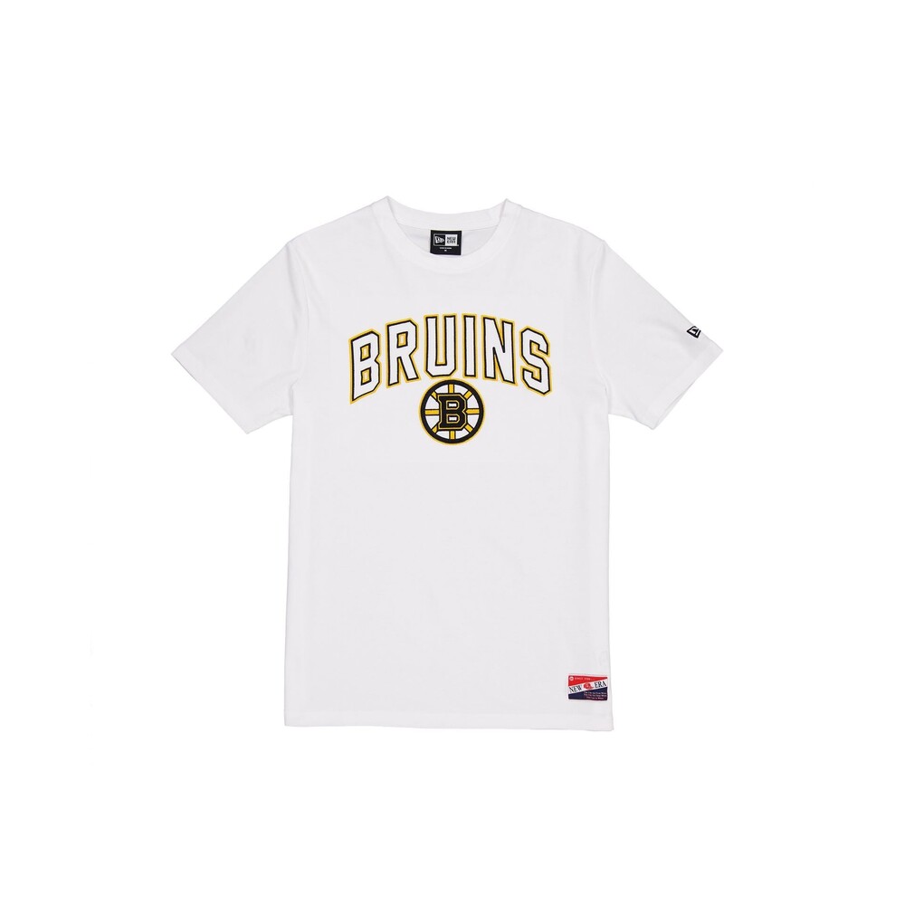 New Era Boston Bruins Throwback White T-Shirt - Size S